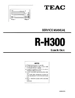 Preview for 1 page of Teac R-H300 Service Manual