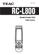 Preview for 1 page of Teac RC-L800 Owner'S Manual