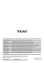 Preview for 36 page of Teac RC-L800 Owner'S Manual