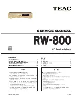 Teac RW-800 Service Manual preview