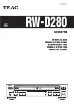 Teac RW-D280 Owner'S Manual preview