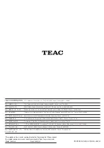 Preview for 72 page of Teac RW-H500 Owner'S Manual