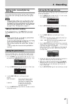 Preview for 27 page of Teac SD-500HR Owner'S Manual