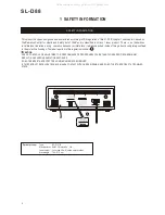 Preview for 2 page of Teac SL-D88 Service Manual