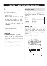 Предварительный просмотр 4 страницы Teac SL-D900BT Owner'S Manual