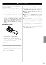 Предварительный просмотр 69 страницы Teac SL-D920 Owner'S Manual