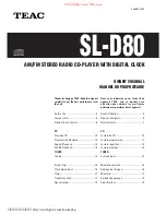 Teac SLD80 Owner'S Manual предпросмотр