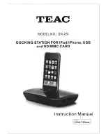 Предварительный просмотр 1 страницы Teac SR-25i Instruction Manual