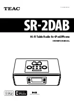 Preview for 1 page of Teac SR-2DAB Owner'S Manual