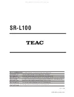 Preview for 18 page of Teac SR-L100 Service Manual