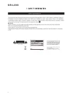 Предварительный просмотр 2 страницы Teac SR-L230I Service Manual