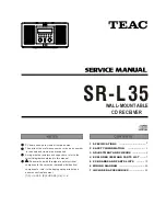 Preview for 1 page of Teac SR-L35 Service Manual