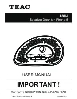 Teac SR5Li User Manual preview