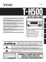 Teac T-H500 Owner'S Manual предпросмотр