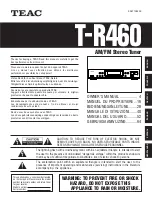 Предварительный просмотр 1 страницы Teac T-R460 Owner'S Manual