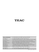 Preview for 76 page of Teac T-R460 Owner'S Manual