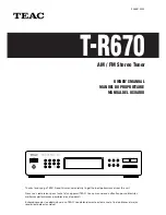 Teac T-R670 Owner'S Manual preview