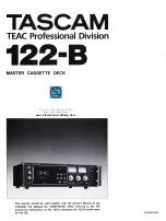 Teac Tascam 122-B Manual preview