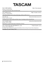 Preview for 2 page of Teac Tascam MA-BT240 Owner'S Manual