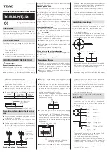 Предварительный просмотр 1 страницы Teac TC-FSRSP-G3 Instructions For Use