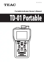 Teac TD-01 Portable Owner'S Manual preview