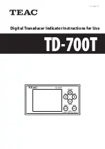 Teac TD-700T Instructions For Use Manual предпросмотр