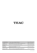 Предварительный просмотр 20 страницы Teac TD-9000T Instructions For Use Manual