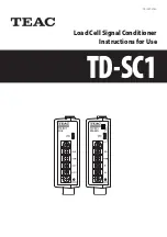 Teac TD-SC1 Instructions For Use Manual preview