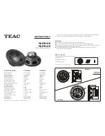 Teac TE-FW210 Instructions preview