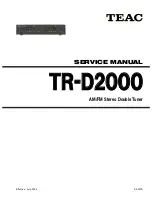 Preview for 1 page of Teac TR-D2000 Service Manual