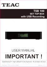 Предварительный просмотр 1 страницы Teac TSB 100 User Manual