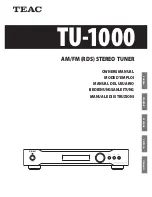 Teac TU-1000 Owner'S Manual preview