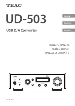 Предварительный просмотр 1 страницы Teac UD-504 Owner'S Manual