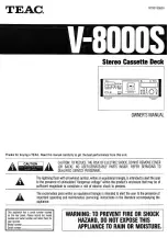 Teac V-8000S Owner'S Manual preview