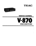 Teac V-870 Service Manual preview