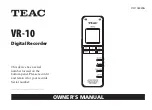 Teac VR-10 Owner'S Manual preview