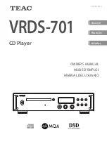 Teac VRDS-701 Owner'S Manual preview