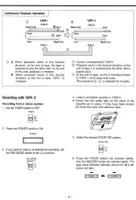 Preview for 9 page of Teac W-520R Owner'S Manual