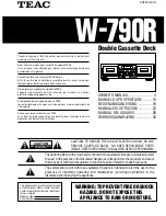 Teac W-790R Owner'S Manual предпросмотр