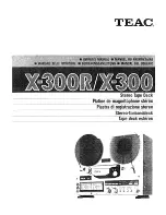 Предварительный просмотр 1 страницы Teac X-300 Owner'S Manual