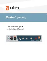 TeachLogic Maxim IMA-540 Installation Manual предпросмотр