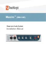 Preview for 1 page of TeachLogic Maxim IRM-6650 Installation Manual