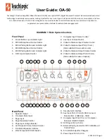 TeachLogic Ovation OA-50 User Manual preview