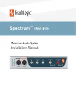 Preview for 1 page of TeachLogic Spectrum IRS-9650 Installation Manual