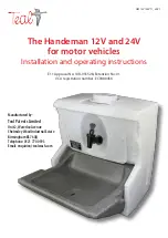 Предварительный просмотр 1 страницы Teal Handeman 12V Installation And Operating Instructions Manual