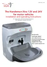 Teal Handeman Xtra Installation And Operating Instructions Manual предпросмотр