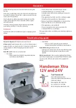 Preview for 7 page of Teal Handeman Xtra Installation And Operating Instructions Manual