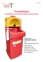 Teal KiddiSynk Installation And Operating Instructions Manual предпросмотр