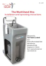 Preview for 1 page of Teal WashStand Xtra Installation And Operating Instructions Manual