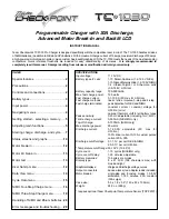 Preview for 1 page of Team Check-point TC-1030 Instruction Manual